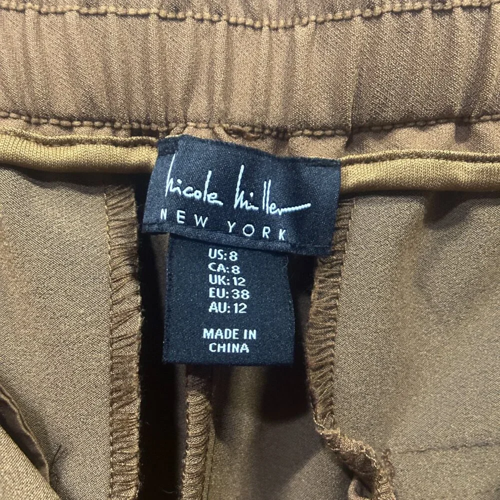 EUC Nicole Miller New York Women's Brown Trousers Size 8 - Picture 10 of 13